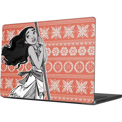 Disney Princess Moana Character Tropical Print Art Apple MacBook Pro 14-inch Skin