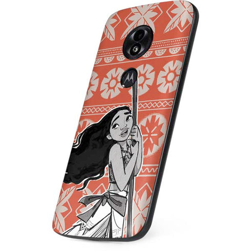 Disney Moana Character Tropical Print Art Moto E5 Play Skin