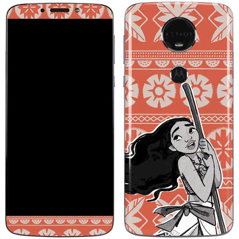Disney Moana Character Tropical Print Art Moto E5 Plus Skin