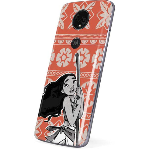 Disney Moana Character Tropical Print Art Moto E5 Plus Skin