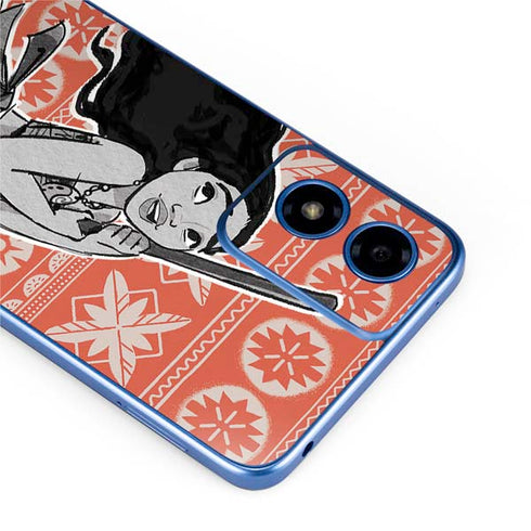 Disney Princess Moana Character Tropical Print Art Moto G Play 4G (2024) Skin