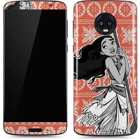 Disney Moana Character Tropical Print Art Moto G6 Skin