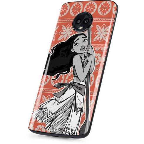 Disney Moana Character Tropical Print Art Moto G6 Skin