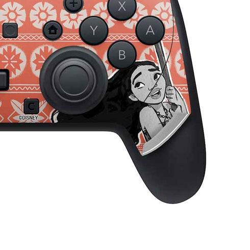Disney Princess Moana Character Tropical Print Art Nintendo Switch 2 (2025) Pro Controller Skin