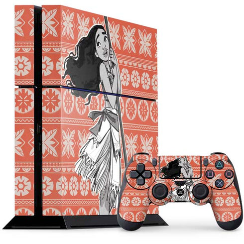 Disney Princess Moana Character Tropical Print Art PlayStation PS4 Skins