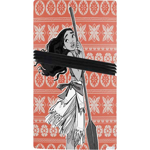 Disney Princess Moana Character Tropical Print Art PS5 Pro Console Skin