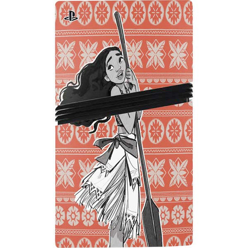 Disney Princess Moana Character Tropical Print Art PS5 Pro Disk Console Skin
