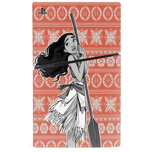 Disney Moana Character Tropical Print Art PS5 Slim Digital Edition Console Skin