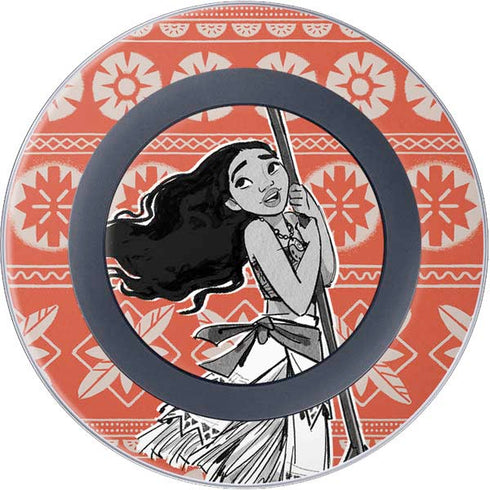 Disney Moana Character Tropical Print Art Wireless Charger Skin