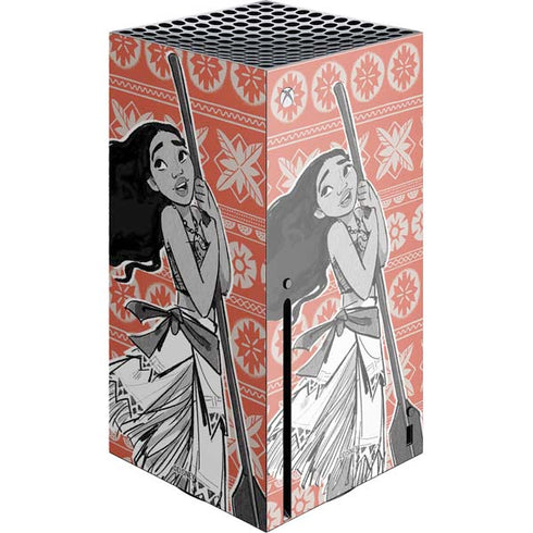 Disney Princess Moana Character Tropical Print Art Xbox Series X Skins