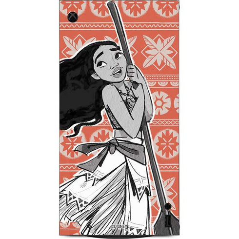 Disney Princess Moana Character Tropical Print Art XBox Series X Digital Edition Console Skin