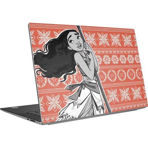 Disney Princess Moana Character Tropical Print Art Dell XPS Skin