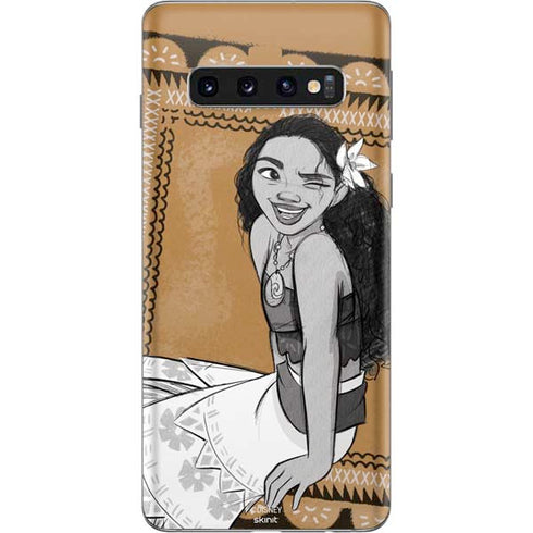 Disney Moana Winking Art Galaxy S10 Skin