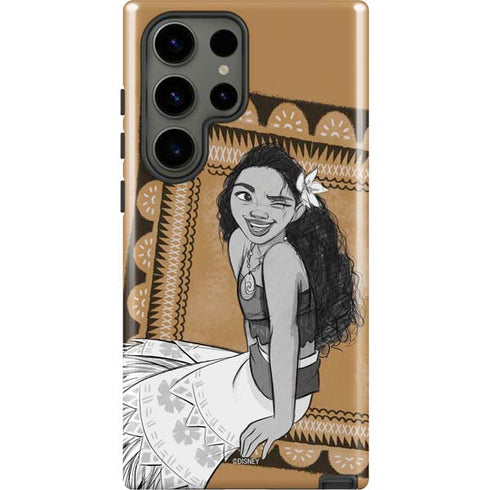 Disney Princess Moana Winking Art Galaxy S23 Ultra Pro Case