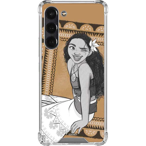 Disney Princess Moana Winking Art Galaxy S24 FE Clear Case