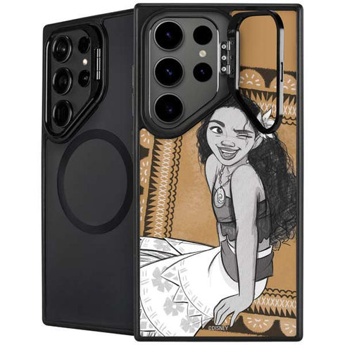 Disney Princess Moana Winking Art Galaxy S25 Ultra Kickstand Case