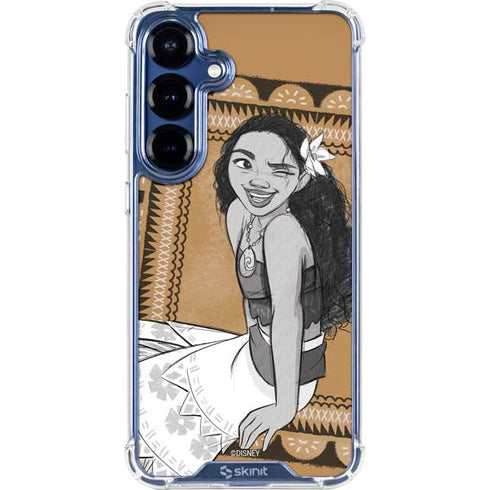 Disney Princess Moana Winking Art Galaxy S25 Plus Clear Case