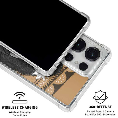 Disney Princess Moana Winking Art Galaxy S25 Ultra Clear Case