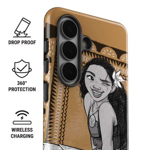 Disney Princess Moana Winking Art Galaxy S26 Plus Impact Case
