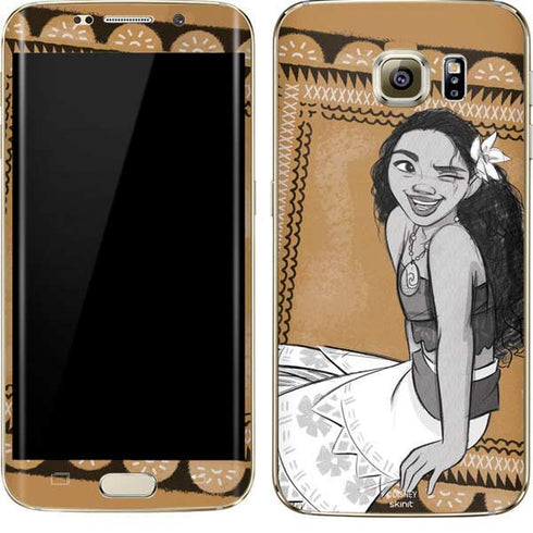 Disney Moana Winking Art Galaxy S7 Edge Skin