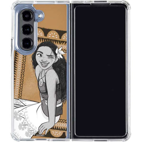 Disney Moana Winking Art Galaxy Z Fold5 5G Clear Case