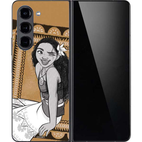 Disney Moana Winking Art Galaxy Z Fold5 5G Skin