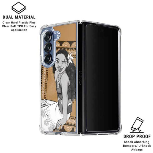 Disney Princess Moana Winking Art Galaxy Z Fold6 Clear Case