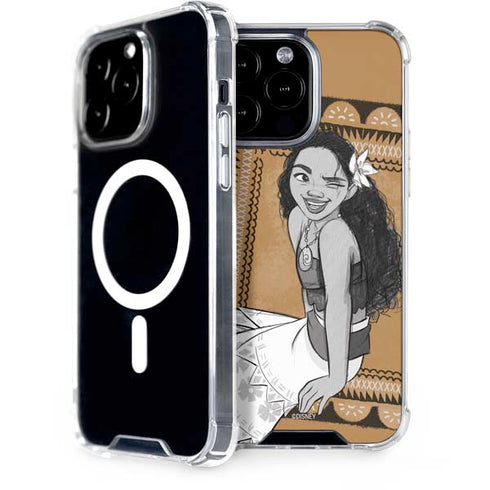 Disney Princess Moana Winking Art iPhone Cases
