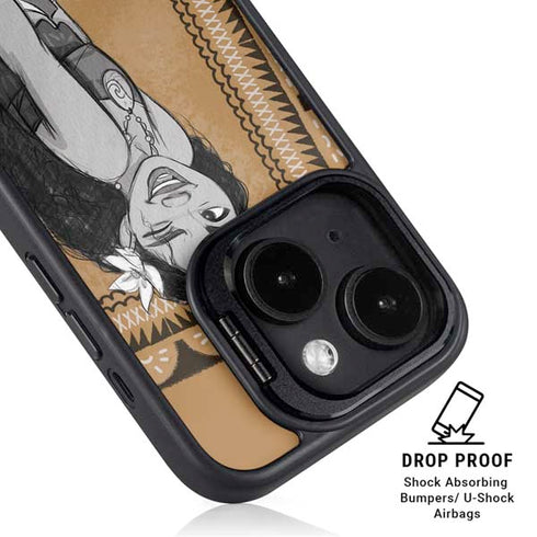 Disney Princess Moana Winking Art iPhone 14 Kickstand Case