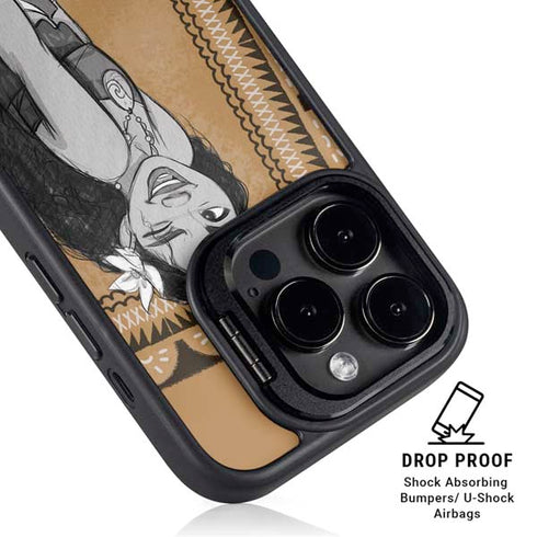 Disney Moana Winking Art iPhone 14 Pro Kickstand Case