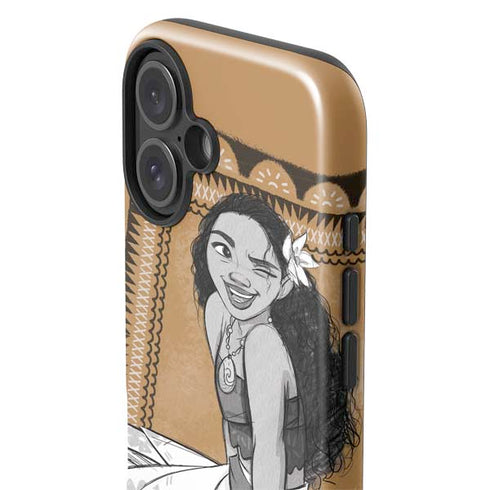 Disney Princess Moana Winking Art iPhone 16 Plus Impact Case