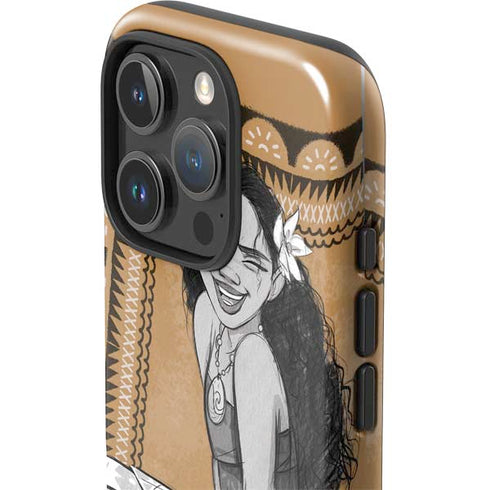 Disney Princess Moana Winking Art iPhone 16 Pro Max Impact Case