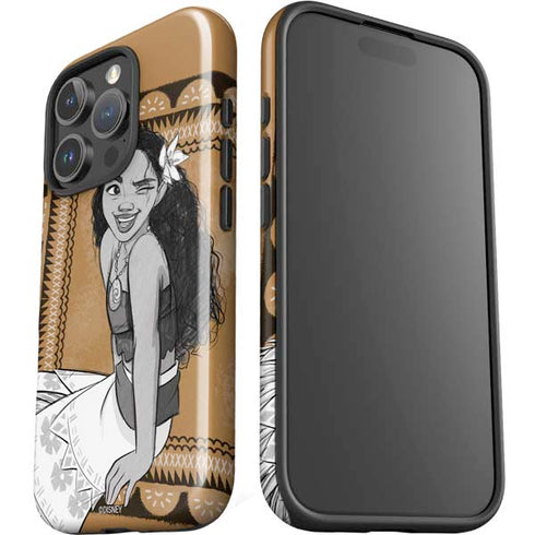 Disney Princess Moana Winking Art iPhone 16 Pro Max Impact Case