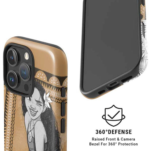 Disney Princess Moana Winking Art iPhone 16 Pro Max Magsafe Impact Case