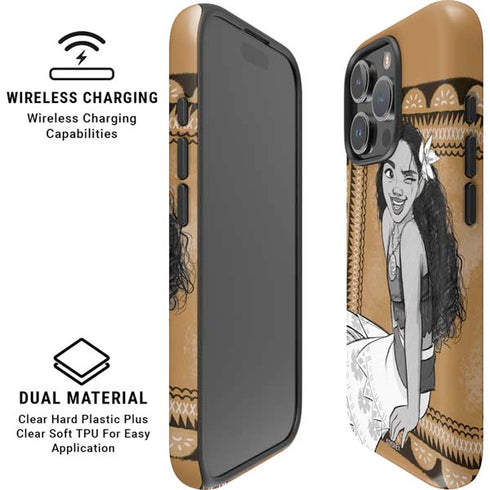 Disney Princess Moana Winking Art iPhone 16 Pro Max Magsafe Impact Case