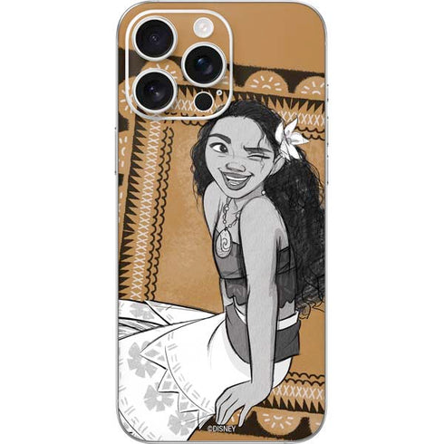Disney Princess Moana Winking Art iPhone 16 Pro Max Skin