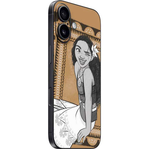 Disney Princess Moana Winking Art iPhone 16 Skin
