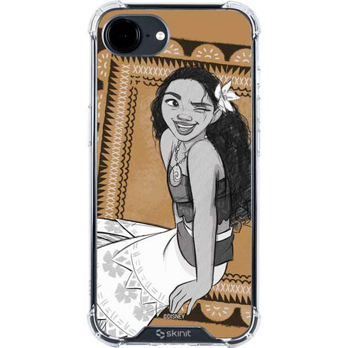 Disney Princess Moana Winking Art iPhone 16e Clear Case