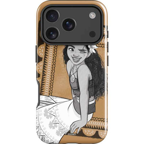 Disney Princess Moana Winking Art iPhone 18 Pro Impact Case