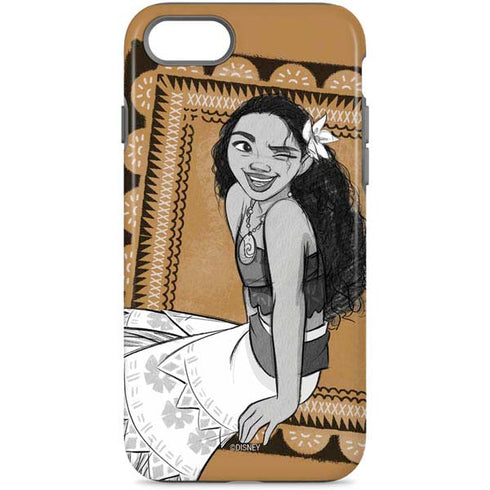 Disney Princess Moana Winking Art iPhone Cases