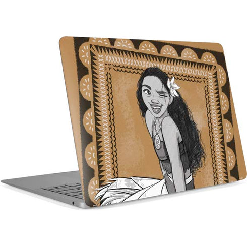 Disney Princess Moana Winking Art Apple MacBook Air Skin