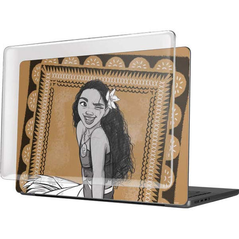 Disney Princess Moana Winking Art MacBook Pro 14in (2021-24) Case plus Skin