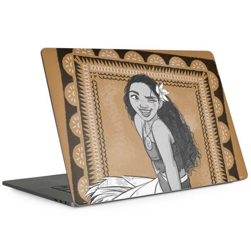 Disney Princess Moana Winking Art MacBook Skins