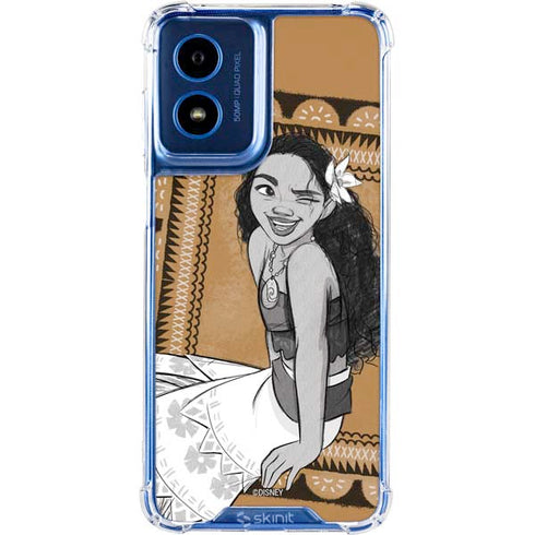 Disney Princess Moana Winking Art Moto G Play 4G (2024) Clear Case