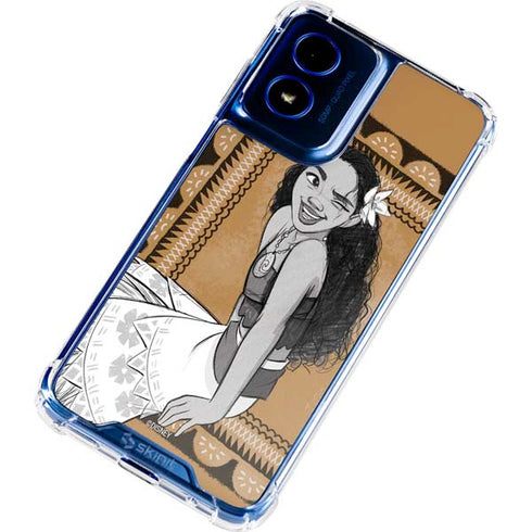 Disney Princess Moana Winking Art Moto G Play 4G (2024) Clear Case