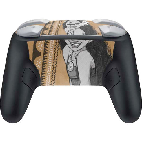 Disney Princess Moana Winking Art Nintendo Switch 2 (2025) Pro Controller Skin