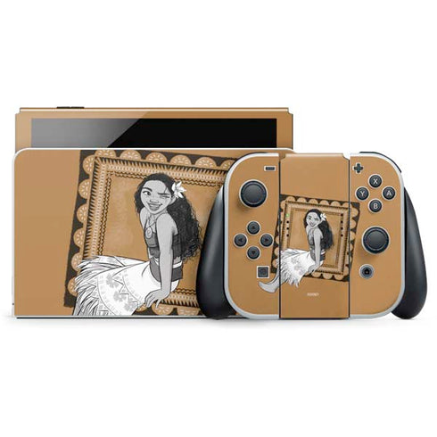 Disney Princess Moana Winking Art Nintendo Skins
