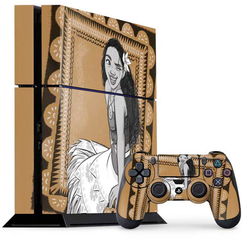 Disney Moana Winking Art PS4 Console and Controller Bundle Skin