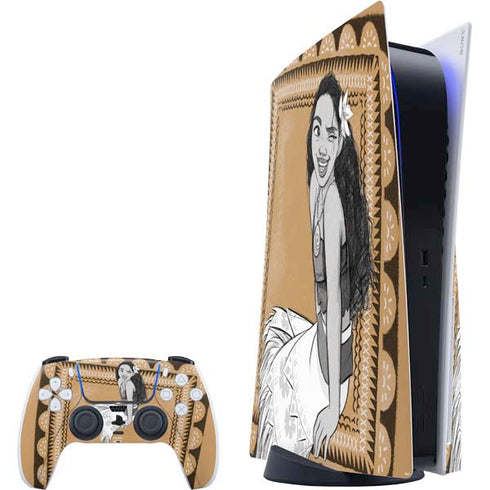 Disney Princess Moana Winking Art PlayStation PS5 Skins