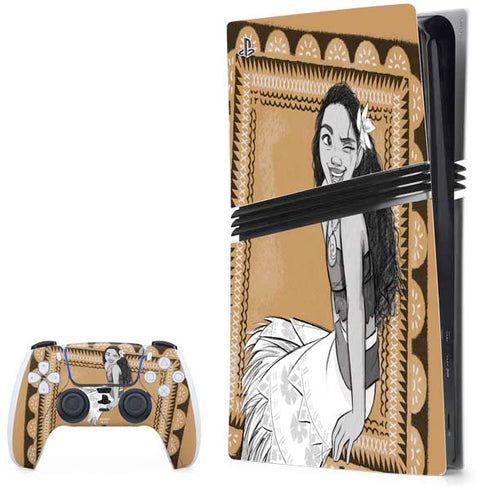 Disney Princess Moana Winking Art PS5 Pro Bundle Skin